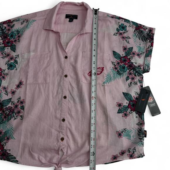 Philadelphia Eagles Shirt Womens XL Pink NFL Football Margaritaville Floral - Picture 7 of 15